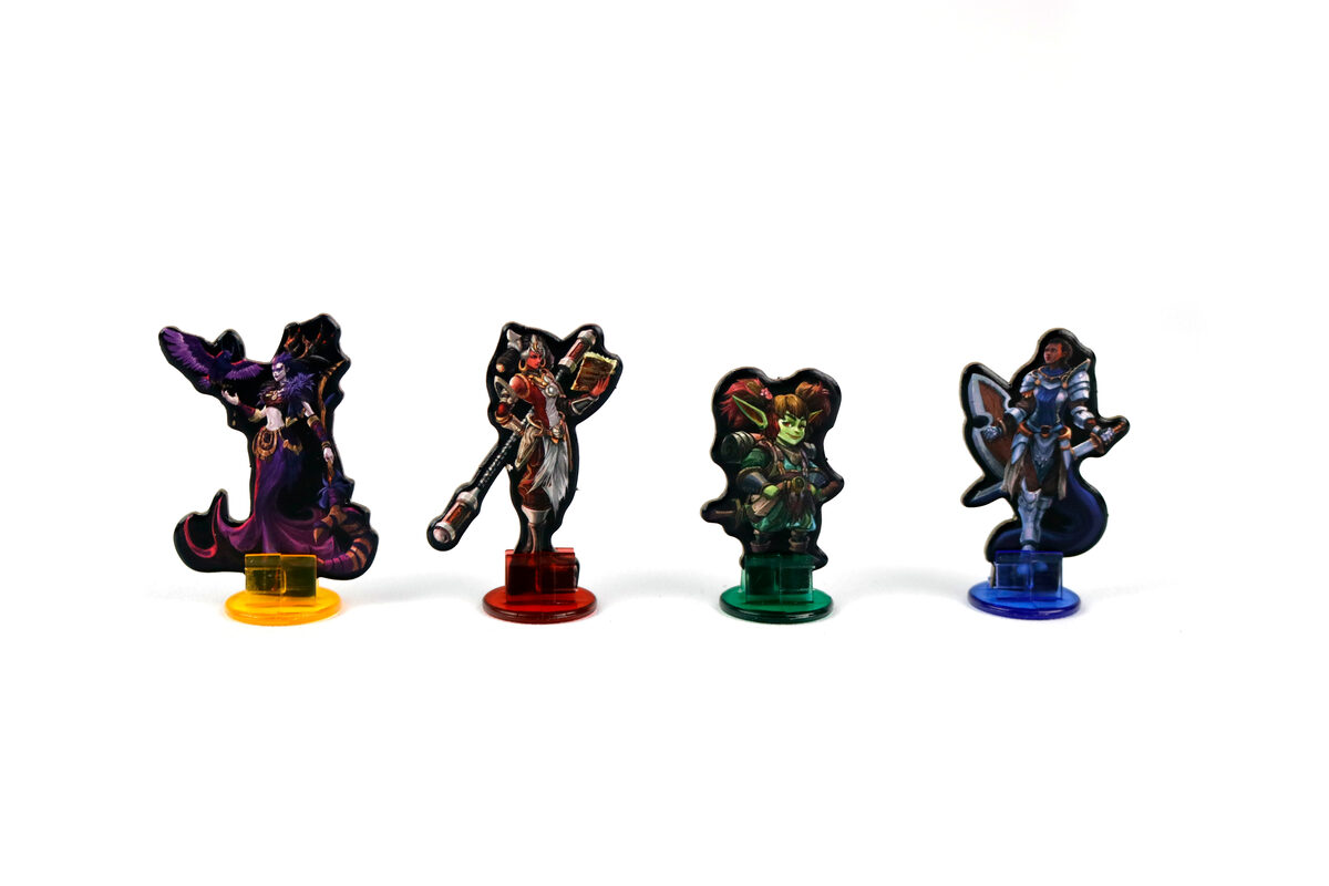 The four hero standees