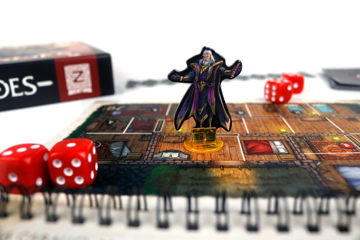 A hero exploring a dungeon map