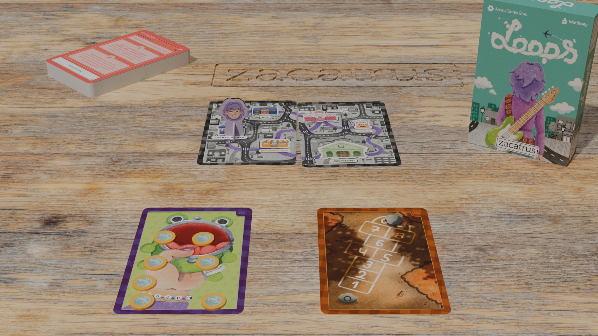 Loops game spread out on the table